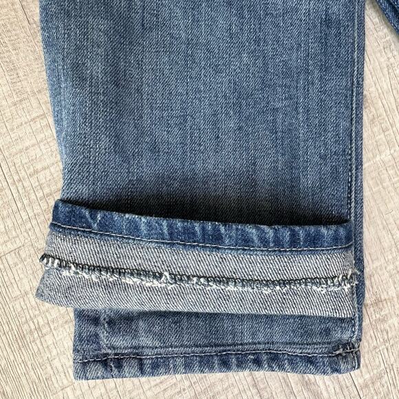 7 For All Mankind Medium Wash Skinny Jeans WMNS 27 Blue Denim Low Rise Pants no - Picture 5 of 9